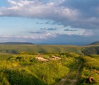 Вид на Эльбрус. Перевал Гум-Баши. Карачаево-Черкесия.