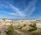 Панорама со смотровой площадки дюны Эфа в сторону Куршского залива.